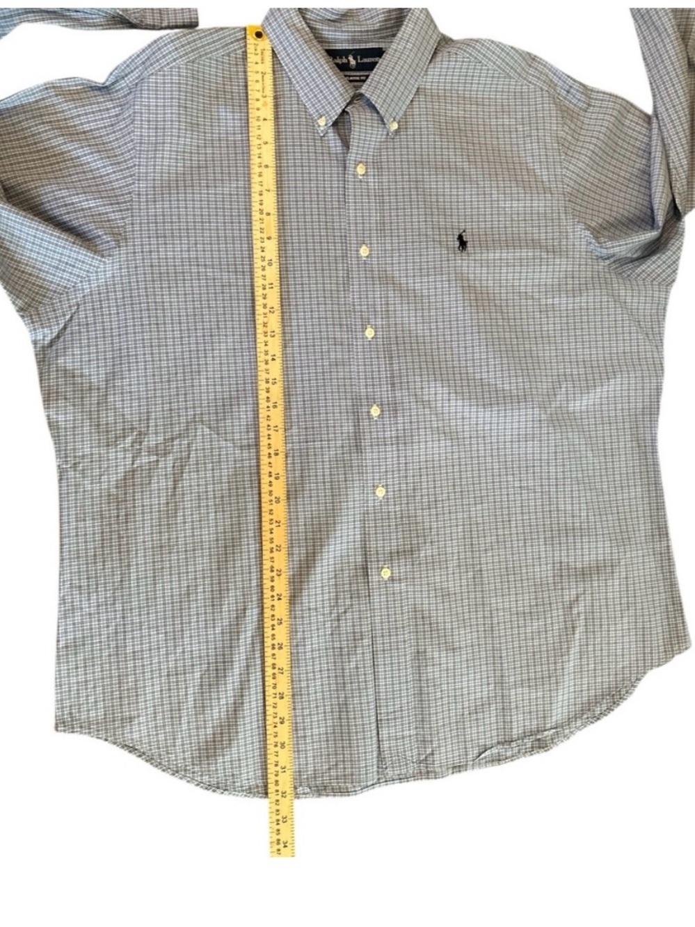 Ralph Lauren Blue & Black Plaid Polo Classic Fit Button Down Shirt XXL - Picture 4 of 7